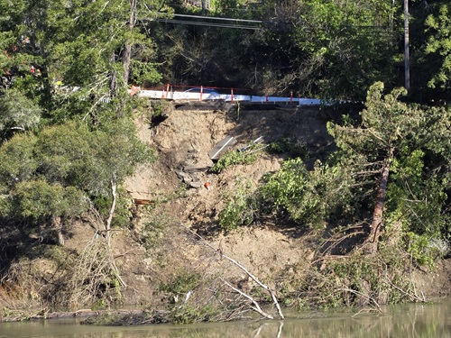 Slide view from Russian River