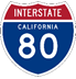 Highway shield for Interstate 80.