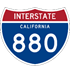 Highway shield for Interstate 880.