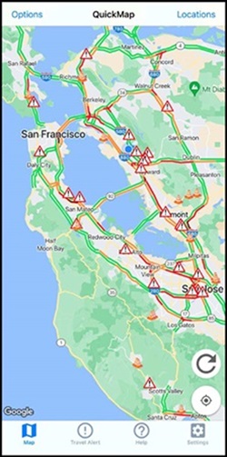 Caltrans Quickmaps App screenshot.