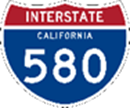 Highway shield for Interstate 580
