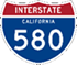 Highway shield for Interstate 580