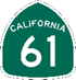 Highway shield for California State Route 61
