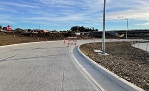 Photograph of one of the new ramps that has been constructed as part of the Soscol Junction project.