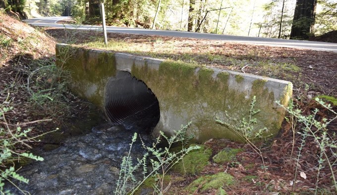 State Route 29 older culvert drainage system that is proposed to be replaced with a newer system.