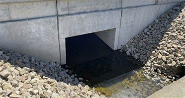 Completed culvert replacement on State Route 29. 