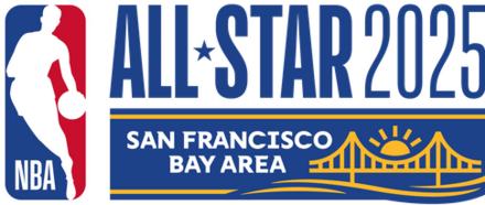 NBA All Star 2025 logo held in San Francisco