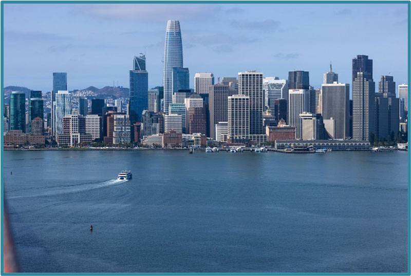 Aerial photo of San Francisco Bay.