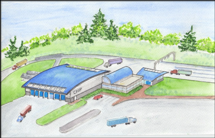 Rendering of the new truck scales on westbound I-80 in Solano County.