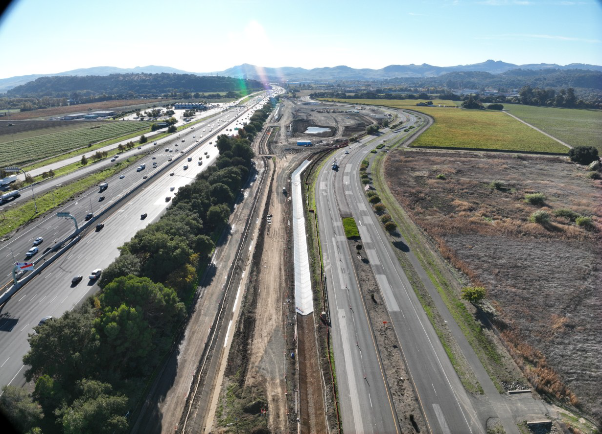 Improvements to drainage infrastructure at the site of the new truck scales in Solano County.