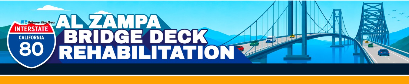 Interstate 80 Al Zampa Bridge Deck Rehabilitation Banner