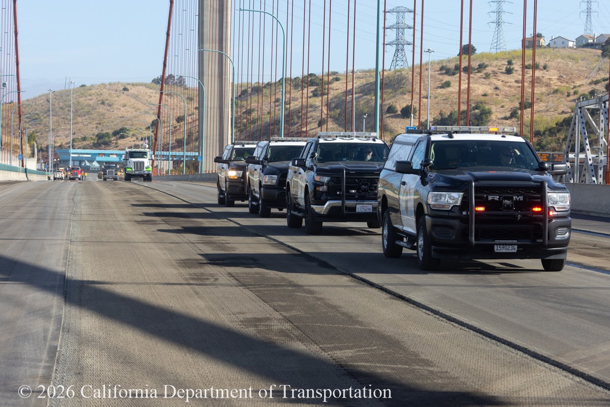 CHP Escort of Asphalt. Multi-agencies pulling together to get the work done.