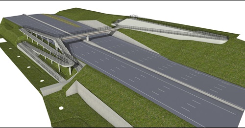 Rendering of the proposed Cayuga Overcross project.