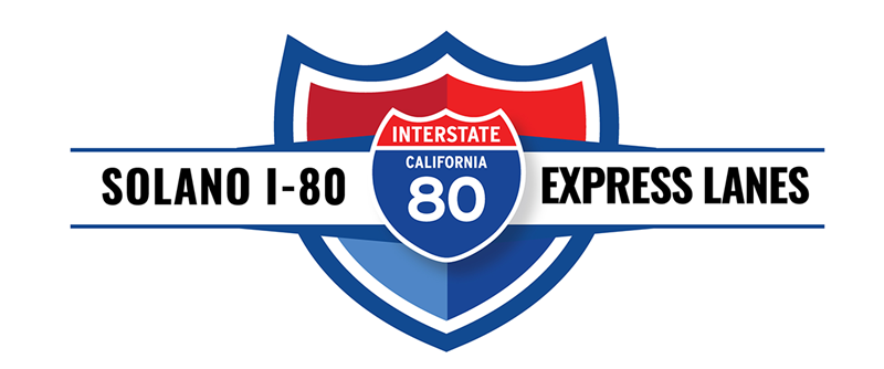Shield logo for the Solano I-80 Express Lanes project.