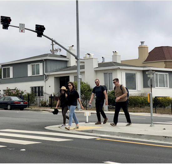 Pedestrian Beacons on Sloat Boulevard in San Francisco