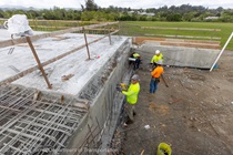Construction as part of the Marin Sonoma Narrows Project. Photograph taken April 2022