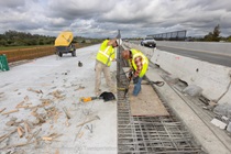 Construction as part of the Marin Sonoma Narrows Project. Photograph taken April 2022