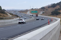 New lanes on US-101 at San Antonio Road in Marin County.