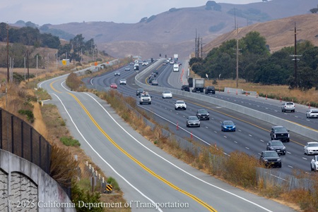 US-101 and San Antonio Road in northern Marin County.