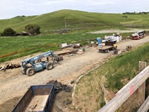 Construction on the San Antonio Bridge on US-101. Photograph taken April 2018
