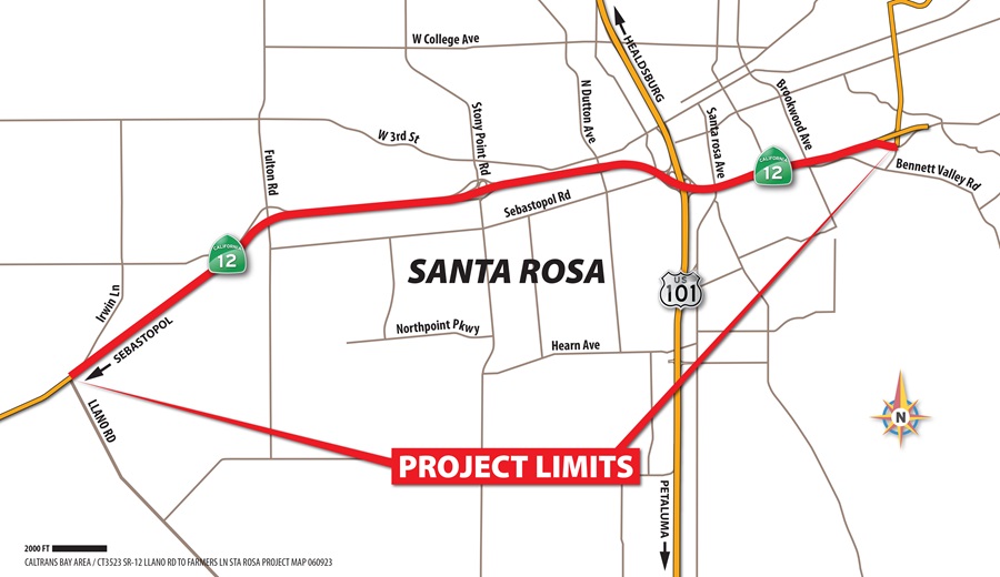 Route 12 Santa Rosa Map