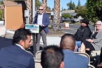 Solano Transportation Authority officials and Caltrans Public Information Officers attending State Route 37/Fairgrounds Drive Diverging Diamond Interchange Project Groundbreaking in Vallejo, Ca.