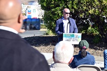 Solano Transportation Authority officials and Caltrans Public Information Officers attending State Route 37/Fairgrounds Drive Diverging Diamond Interchange Project Groundbreaking in Vallejo, Ca.