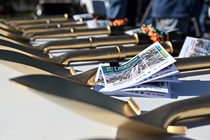 Caltrans, Solano Transportation Authority officials and the public attending State Route 37/Fairgrounds Drive Diverging Diamond Interchange Project Groundbreaking in Vallejo, Ca.