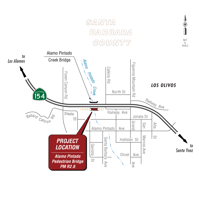 Map of project area showing location at PM R2.6