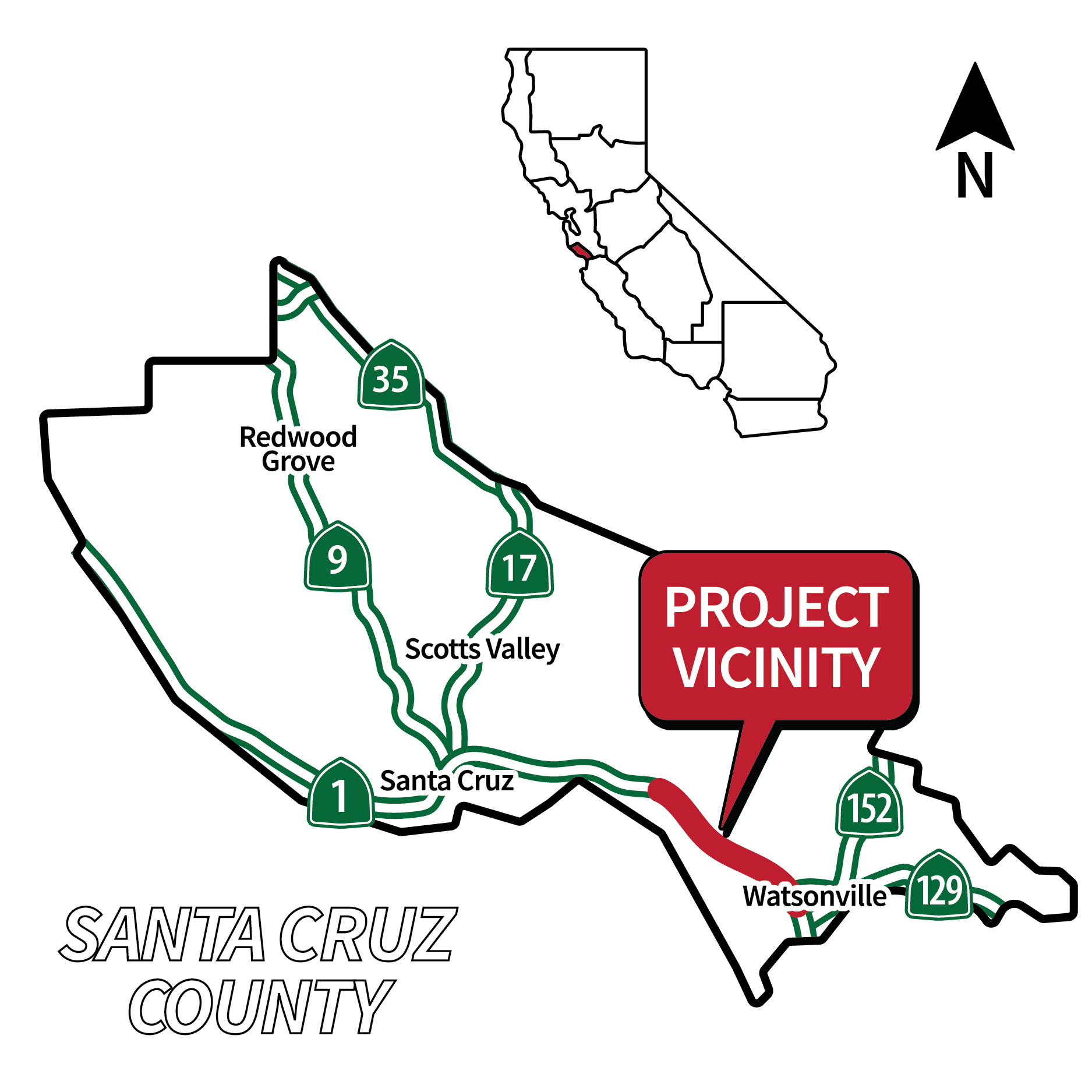 Project Vicinity Area in Santa Cruz County