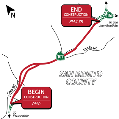 Map of San Benito Wildlife Crossing