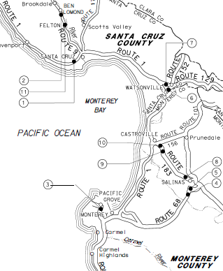 map of crosswalk locations