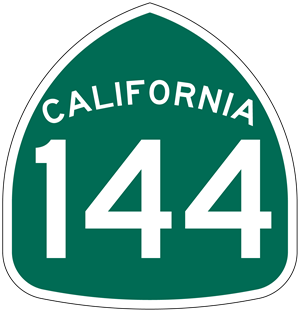California highway 144 shield.