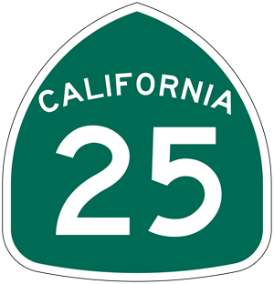 California highway 25 shield.