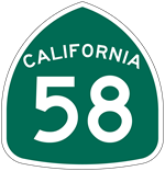 California highway 58 shield.