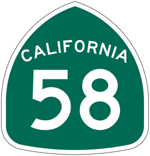 California highway 58 shield.