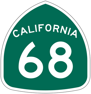 California highway 68 shield.