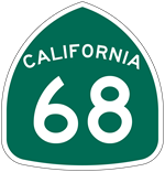 California highway 68 shield.
