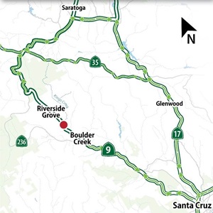 Image of map showing detours available during Highway 9 closure