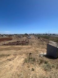 Photo of ongoing bridge work.
