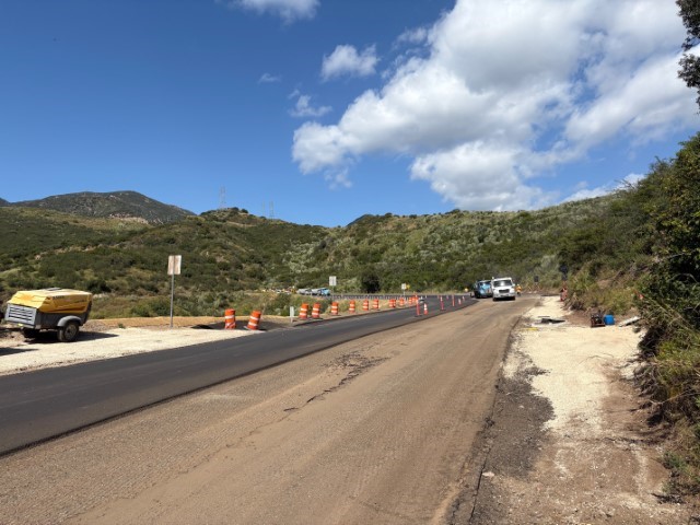 Photo of pavement repairs complete on Highway 154