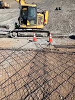 Photo showing material used to help stabilize Regent's Slide.