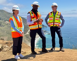 Photo of Visit California Personnel, Secretary of the California State Transportation Agency Toks Omishakin, and District 5 Director Scott Eades