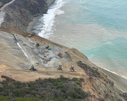 Photo of heavy equipment located at project site.