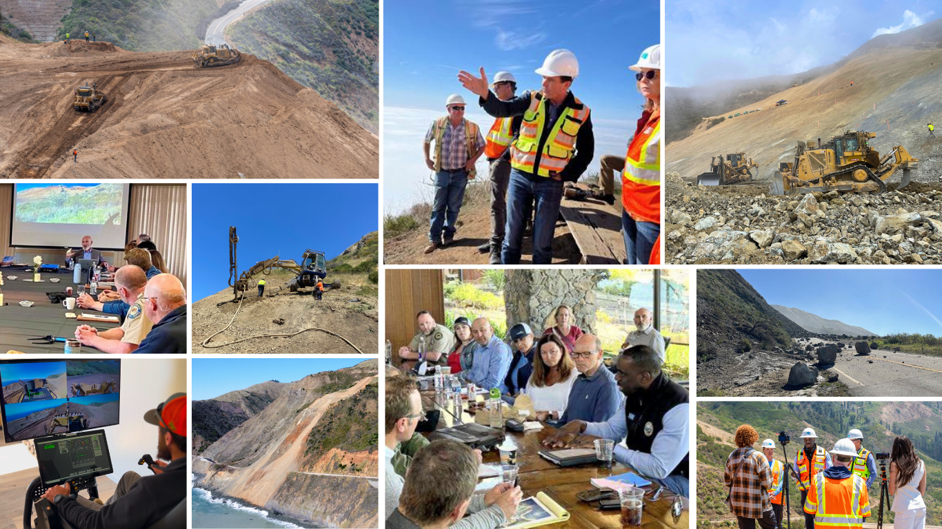Ten photos showing collaboration and outreach efforts during Regent's Slide Emergency Project