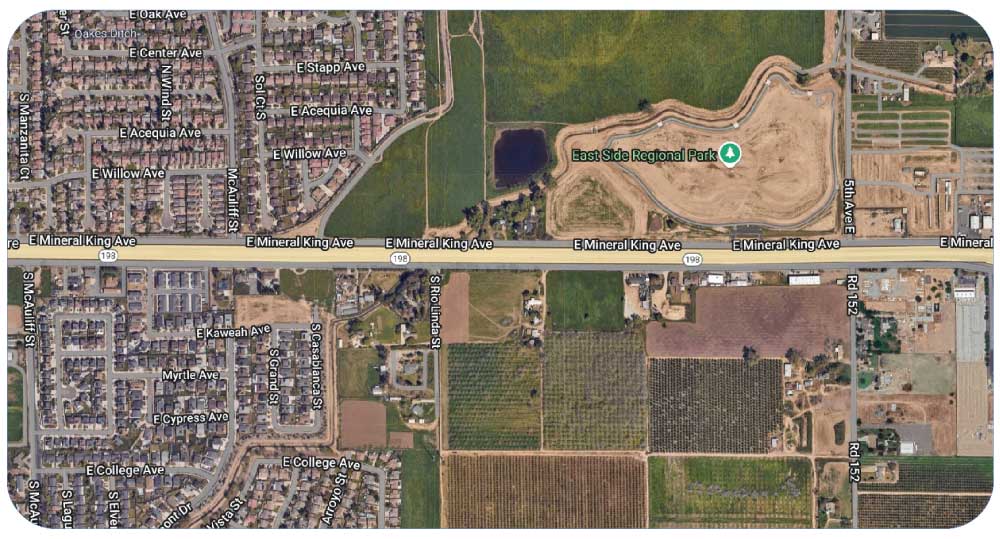 Aerial of existing project location