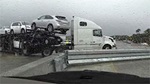 Big rig with cars loaded for transport