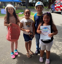 Four children at a Clean California event.