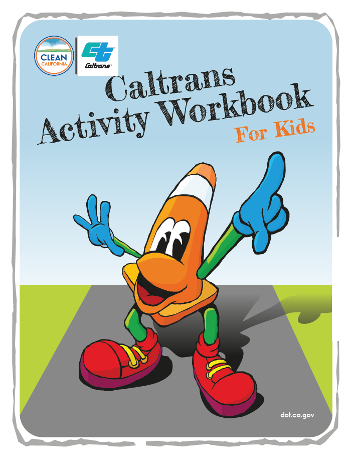 District 6 Clean California activity workbook book over