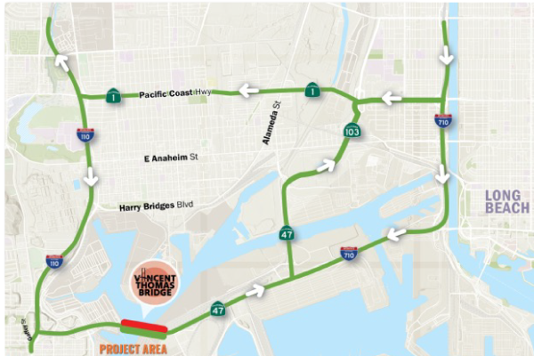Detour Map showing alt route